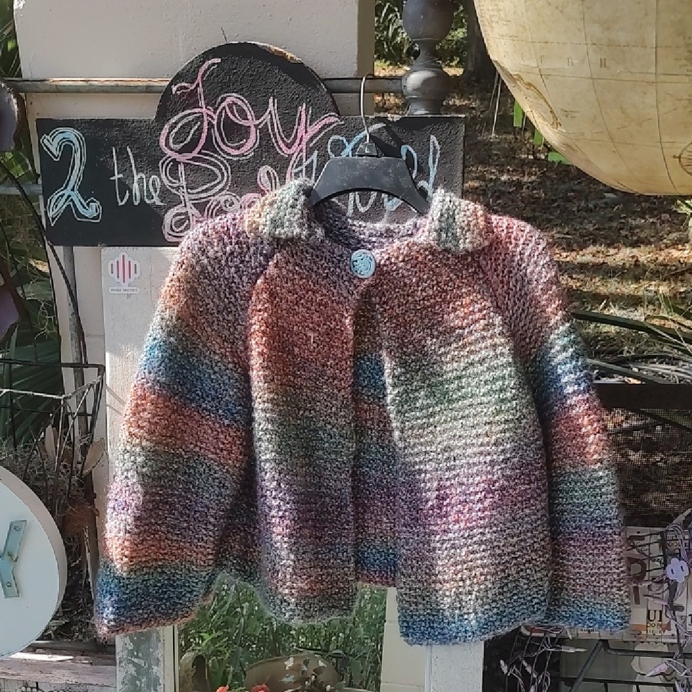 Multicolor Knit Jacket handmade